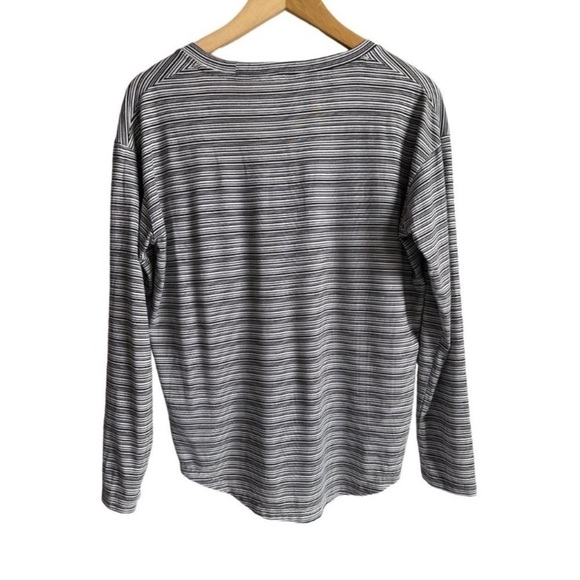 ATHLETA Cloudlight Stratus Striped Top‎ Size XS Black White Oversized Relaxed - Picture 6 of 12